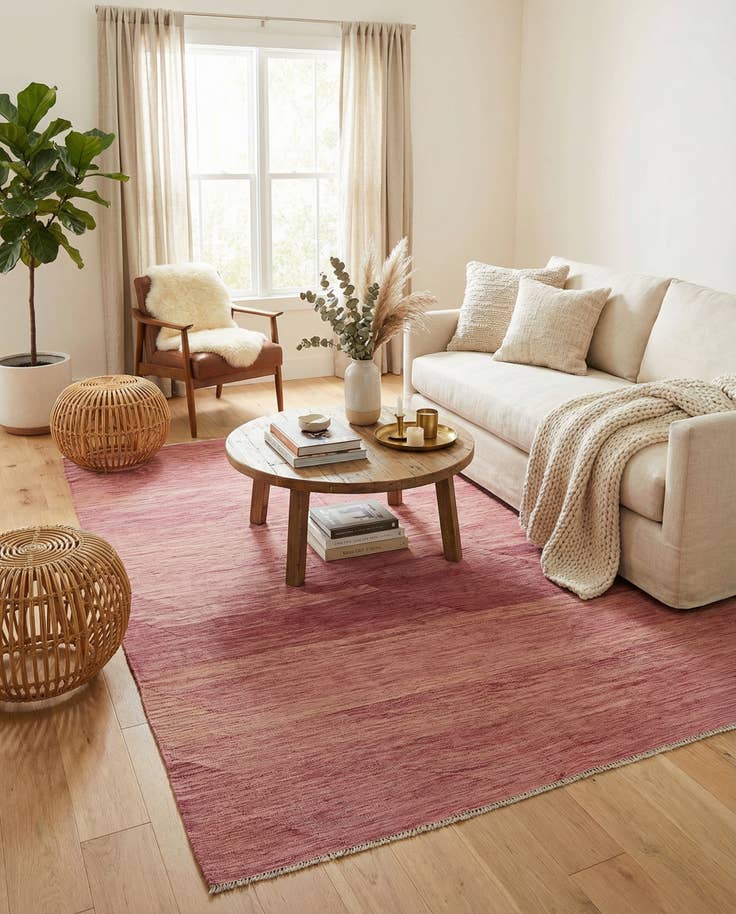 Detail image of 6' 6 x 9' 8 Hand Woven Kilim Modern Wool Rug