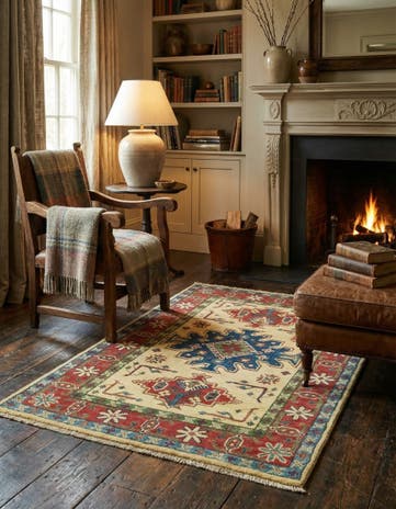 2' 8 x 3' 10 Hand Knotted Kazak Rug