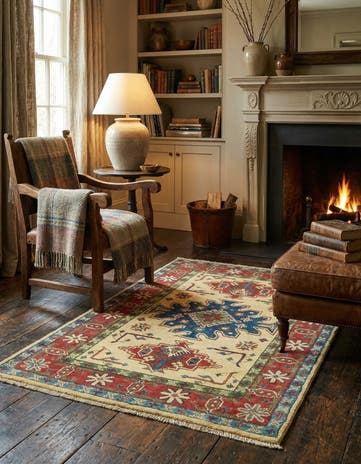 2' 8 x 3' 10 Hand Knotted Kazak Rug