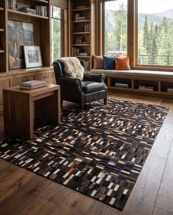 5' 1 x 8' 1 Cowhide - Patchwork Rug