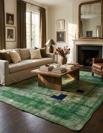 9' 4 x 12' 1 Hand Knotted Ultra Vintage Persian Wool Rug