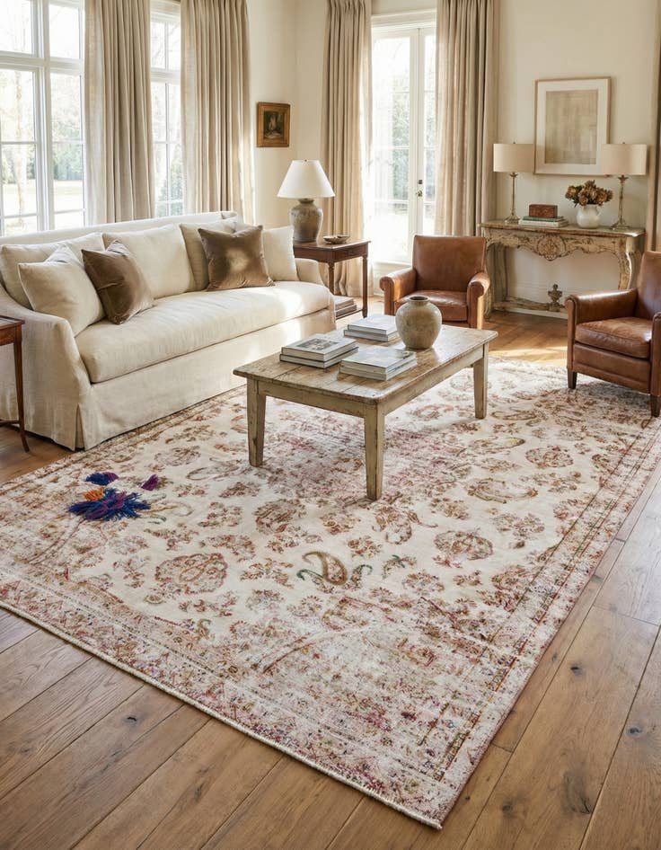 Detail image of 7' 6 x 11' 1  Hand Knotted Ultra Vintage Persian Wool Rug