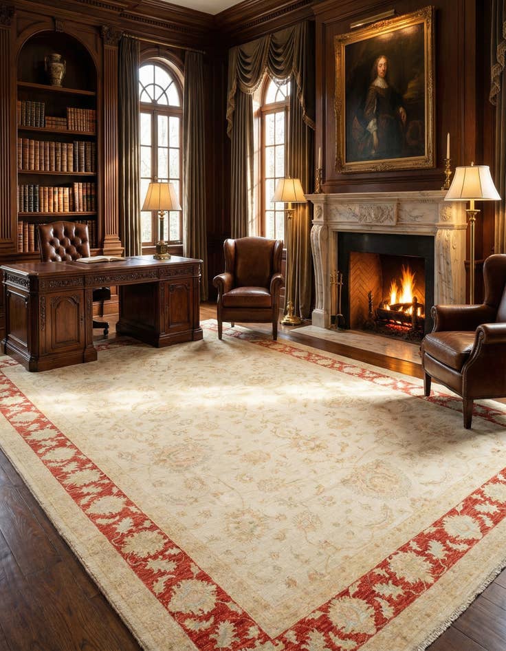 Detail image of 9' 11 x 17' 6 Kaizar Wool Rug