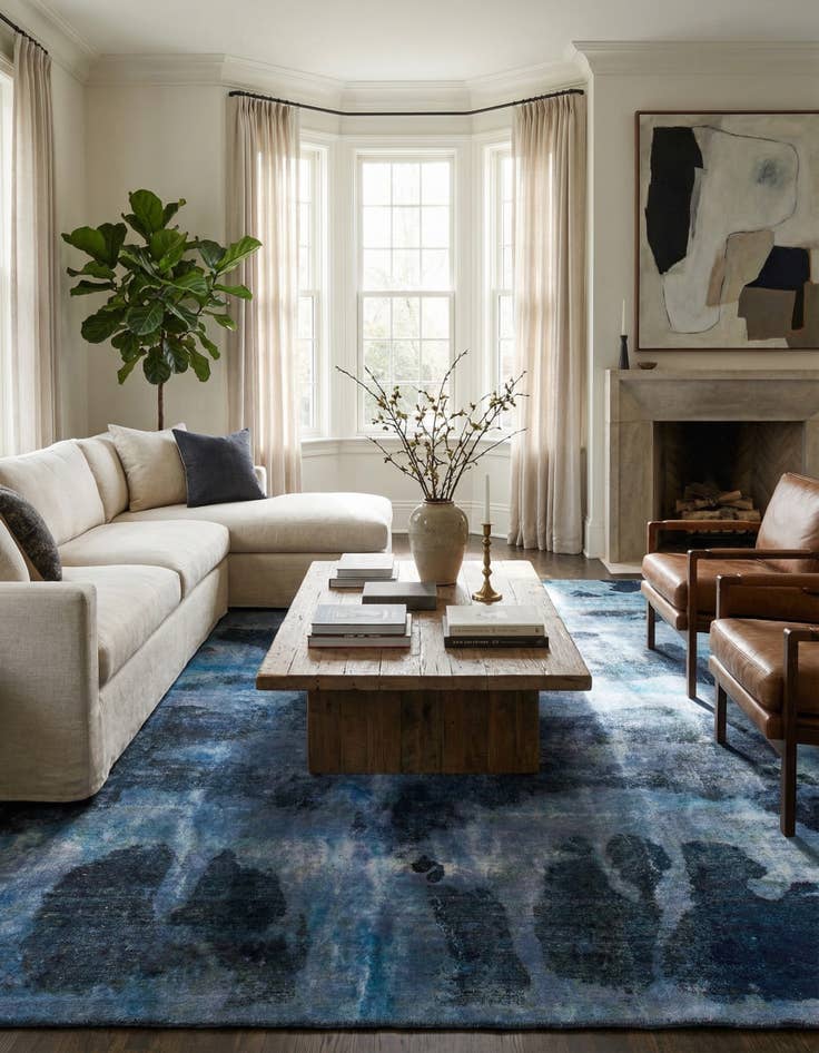 Detail image of 8' 10 x 12' 2 Hand Knotted Ultra Vintage Persian Wool Rug