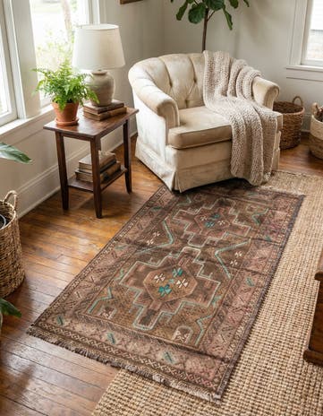 3' 1 x 6' Hand Knotted Ultra Vintage Persian Wool Runner Rug