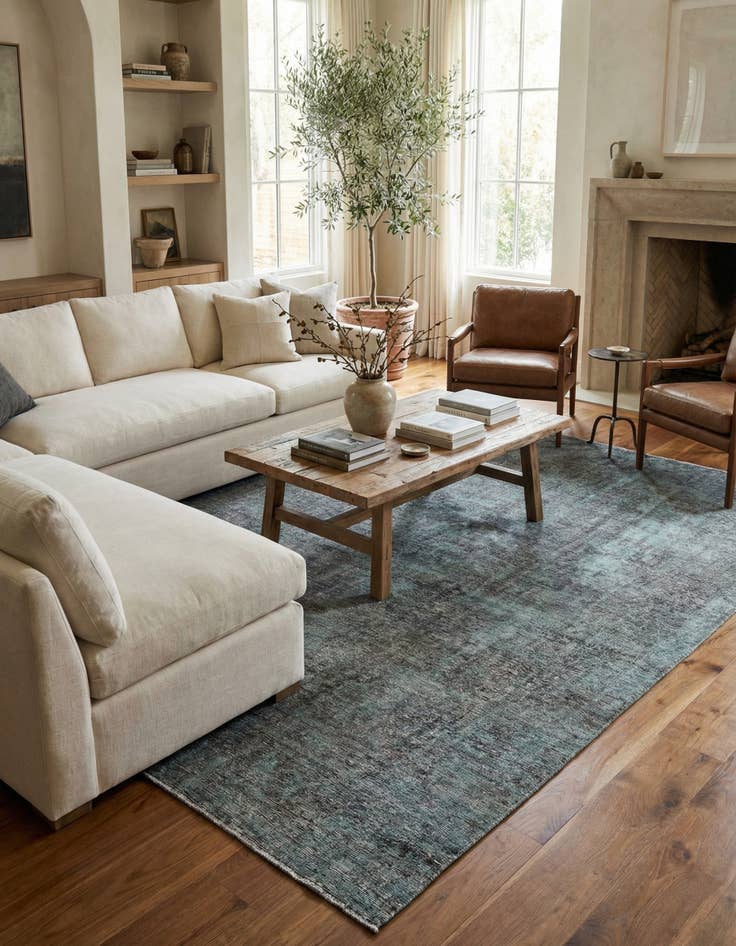 Detail image of 8' 7 x 11' 8  Hand Knotted Ultra Vintage Persian Wool Rug