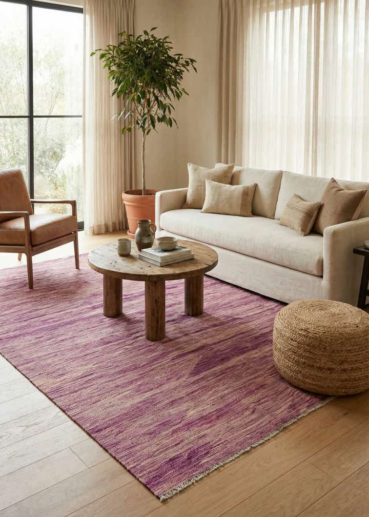 5' 7 x 8' Hand Woven Kilim Modern Wool Rug