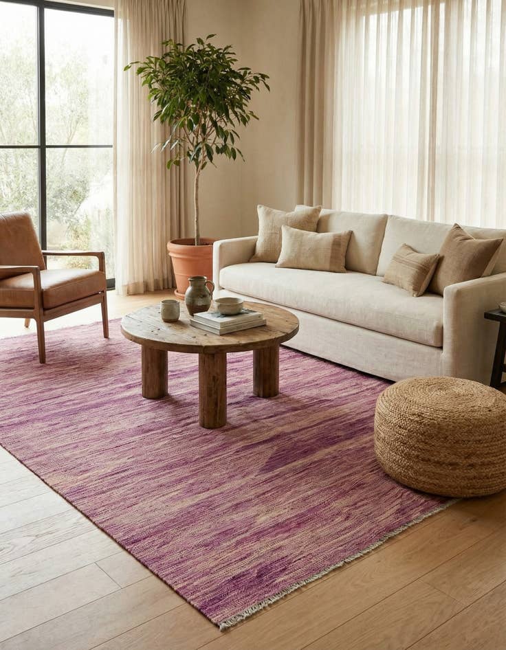 Detail image of  5' 7 x 8'  Hand Woven Kilim Modern Wool Rug