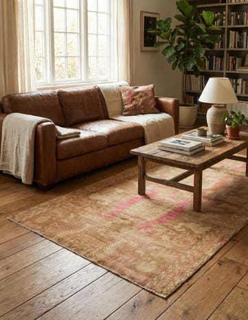 3' 7 x 6' 7 Hand Knotted Ultra Vintage Persian Wool Rug