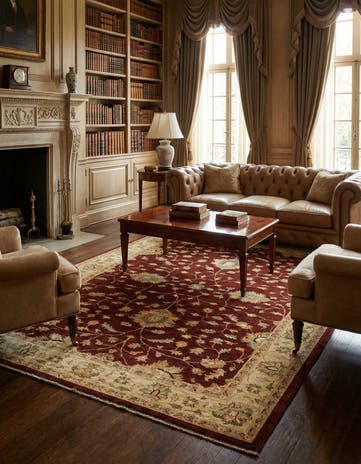6' 6 x 9' 7 Hand Knotted Peshawar Ziegler Rug
