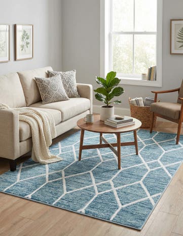 4' x 6' Lattice Trellis Rug
