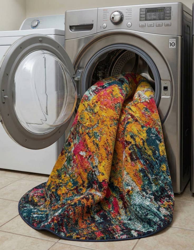 Detail image of  8' x 8'  Washable Hyacinth Round Rug