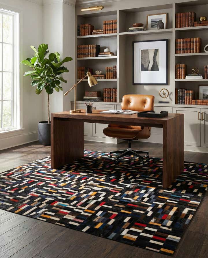 5' 1 x 8' 1 Cowhide - Patchwork Rug