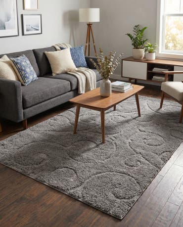  4' x 6' Botanical Shag Rug