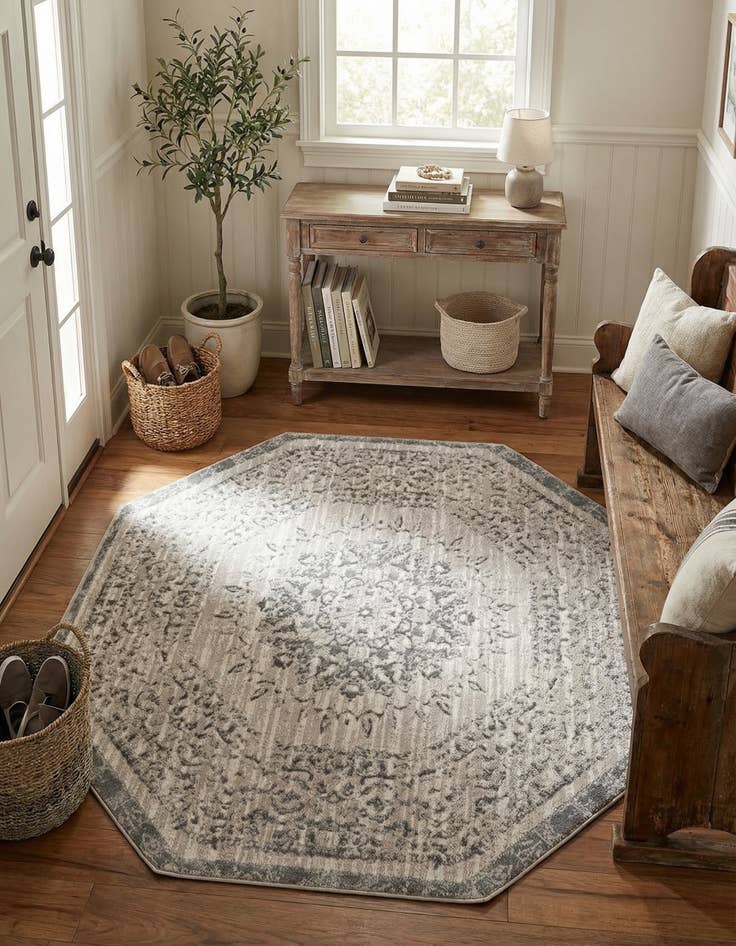 Detail image of 4' x 4' Chesterfield Octagon Rug