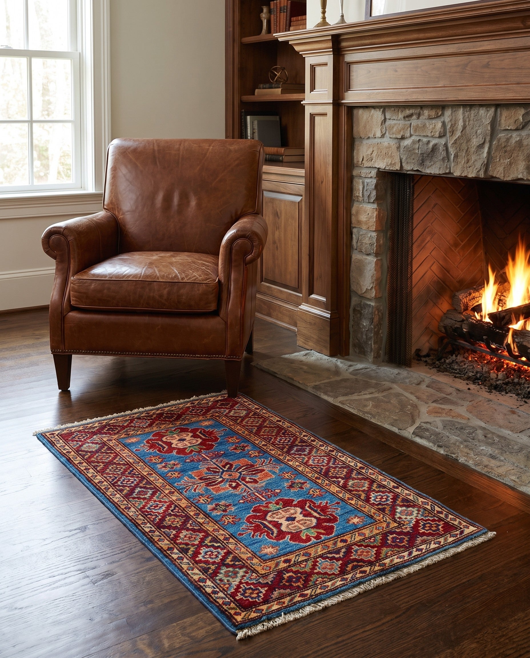 2' x 3' 2 Hand Knotted Kazak Rug