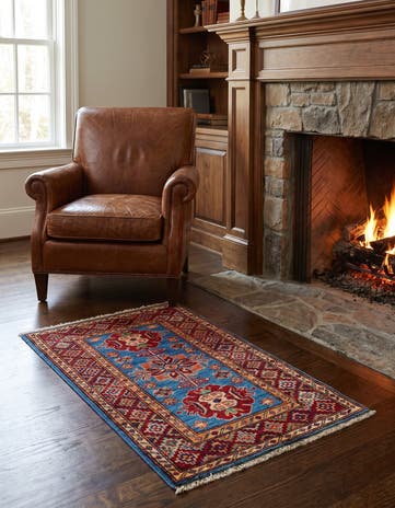 2' x 3' 2 Hand Knotted Kazak Rug