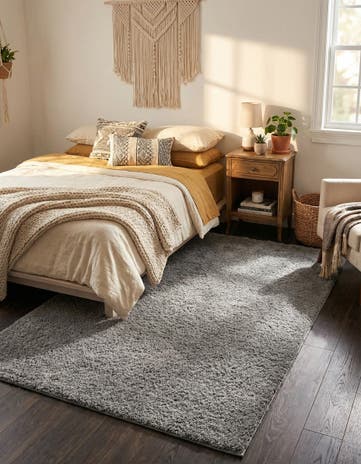 4' x 6' Solid Shag Rug