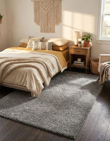 4' x 6' Solid Shag Rug