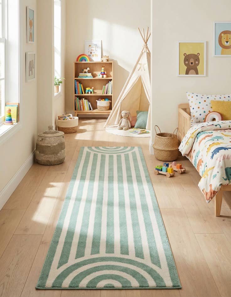 Detail image of 2' x 8' Whimsy Kids Runner Rug