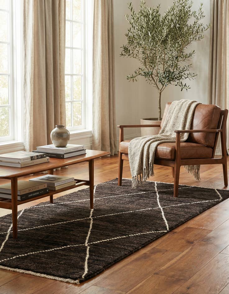 Detail image of 2' 9 x 5' 7  Hand Knotted Moroccan Wool Rug