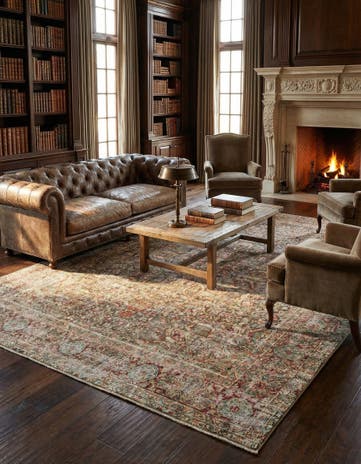9' 8 x 12' 4 Vintage Royal Wool Rug