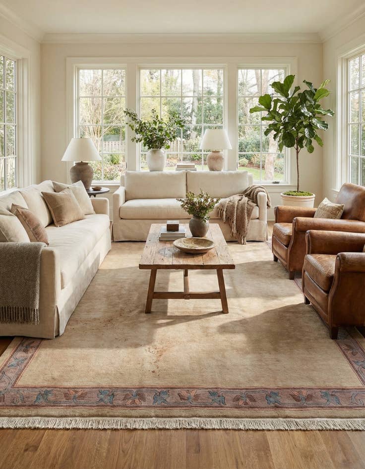 Detail image of 8' x 11' 4  Hand Knotted Tibet Wool Rug