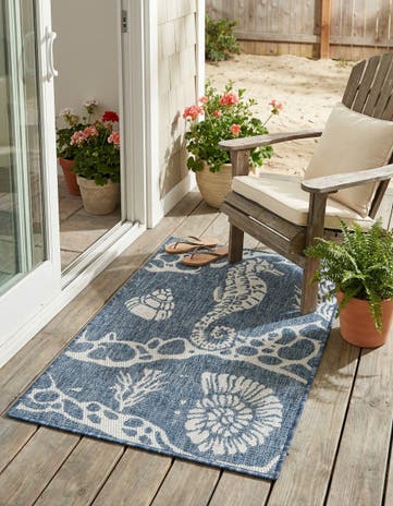 2' x 3' Easy-Clean Coastal Indoor / Outdoor Rug