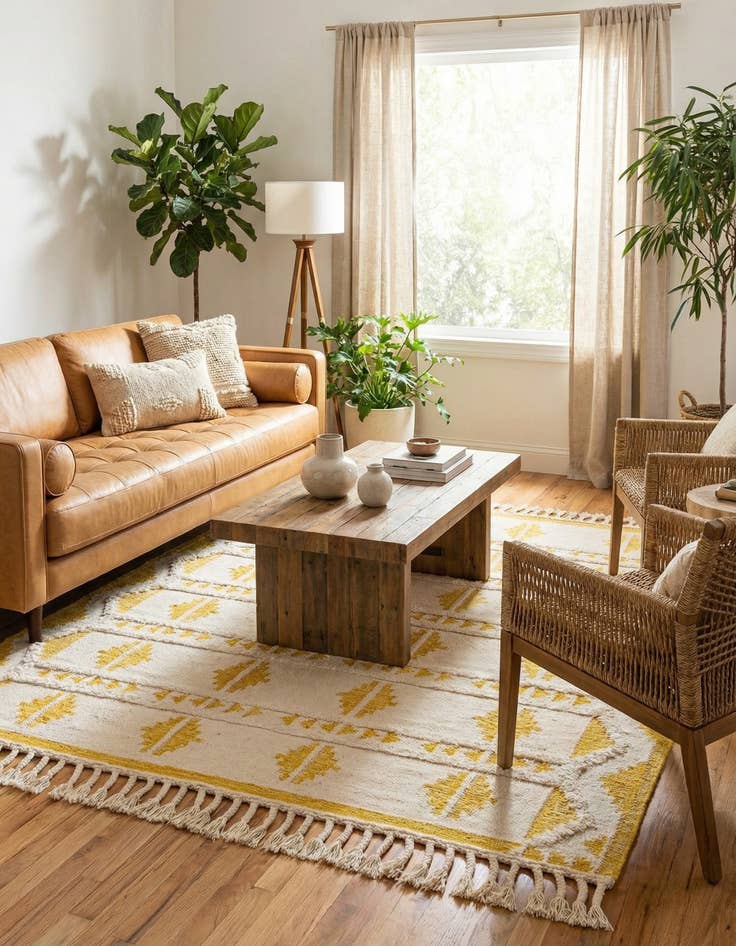 Detail image of 8' x 8'  Hand Woven Arizona Wool Square Rug