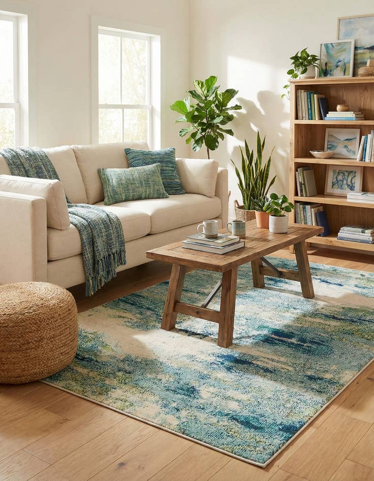 Detail image of  4' x 6'  Washable Theia Rug