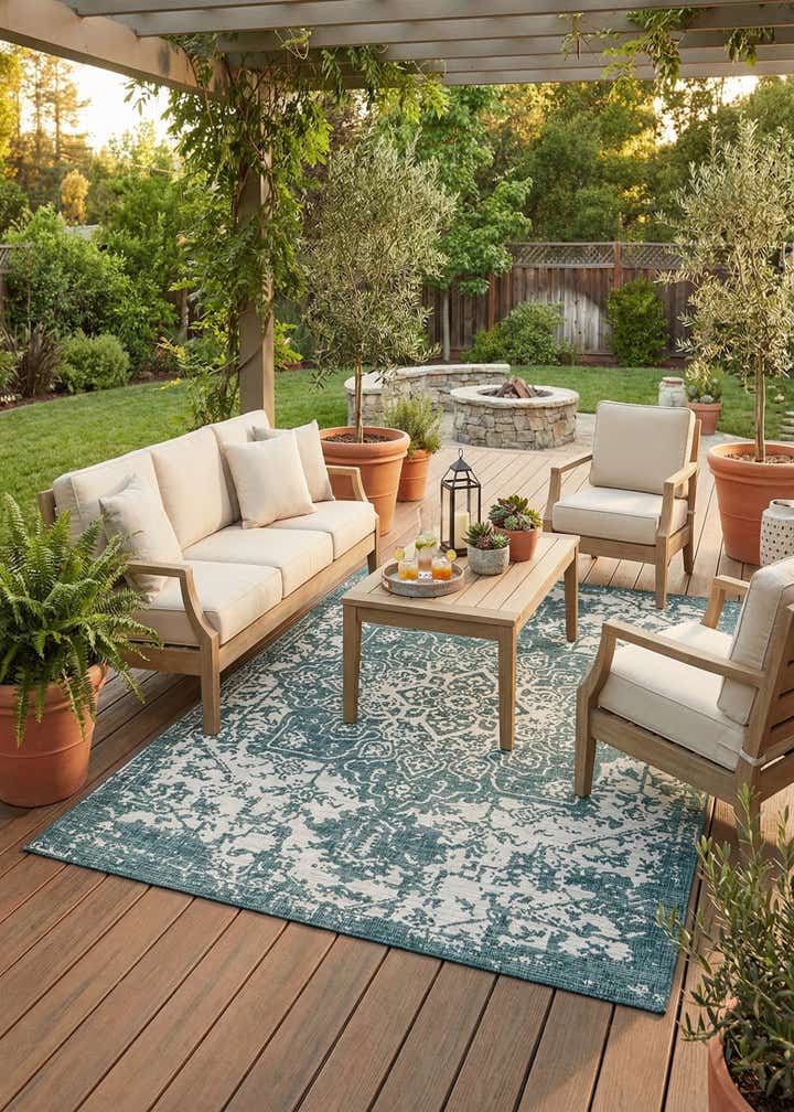 9' x 12' Easy-Clean Jill Zarin Dubai Indoor / Outdoor Rug