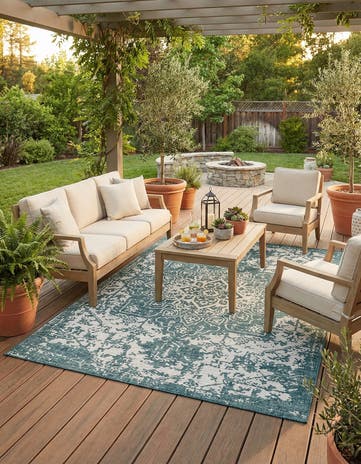 9' x 12' Easy-Clean Jill Zarin Dubai Indoor / Outdoor Rug