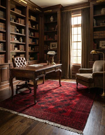 8' x 9' 4 Hand Knotted Balouch Persian Wool Rug