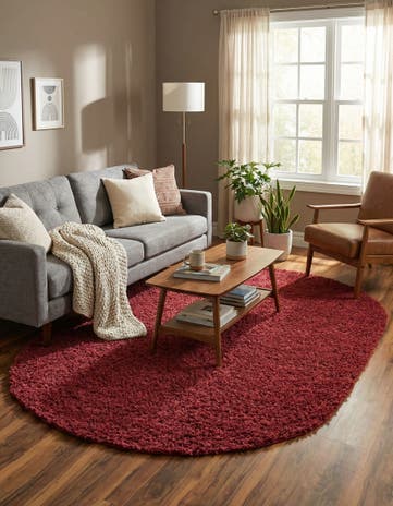 Poppy Zermatt Shag Oval Rug