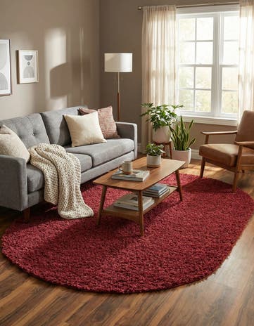 Poppy Zermatt Shag Oval Rug