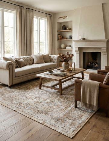 6' 5 x 9' 5 Hand Knotted Ultra Vintage Persian Wool Rug