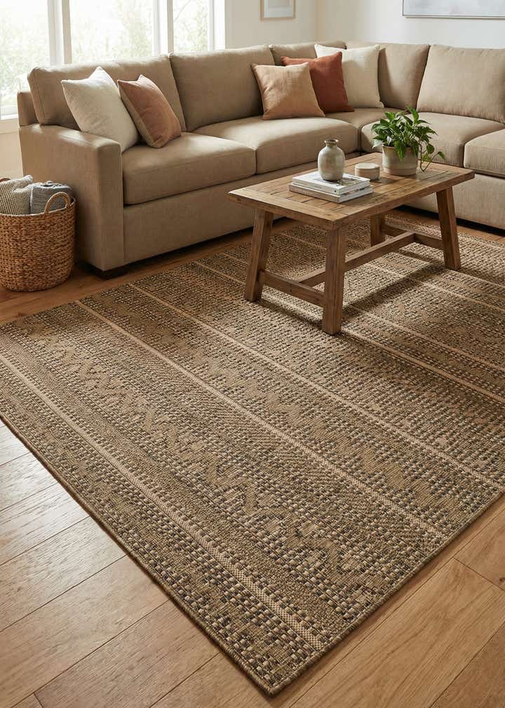 6' x 9' Easy-Clean Modern Indoor / Outdoor Rug