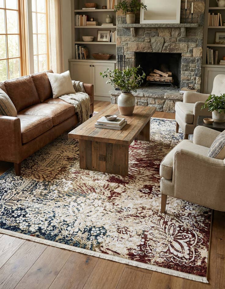 Detail image of 7' 10 x 10' Nain Design Rug