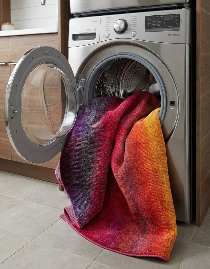 Detail image of 6' x 6'  Washable Casablanca Round Rug