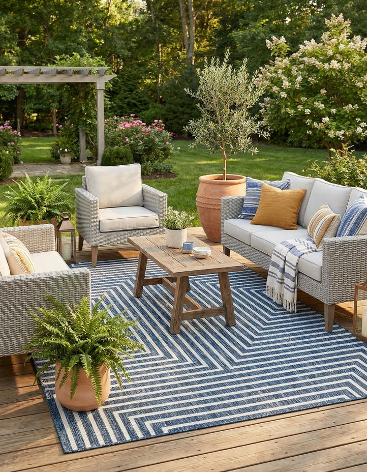 6' x 9' Easy-Clean Modern Indoor / Outdoor...