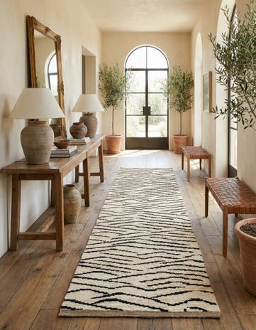 4' 1 x 14' 9 Hand Knotted Moroccan Wool Runner Rug