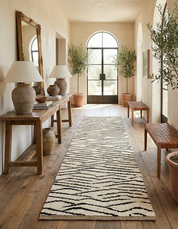 4' 1 x 14' 9 Hand Knotted Moroccan Wool Runner Rug