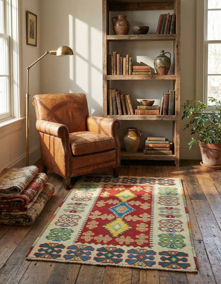 Detail image of 2' 8 x 4'  Hand Knotted Balouch Rug