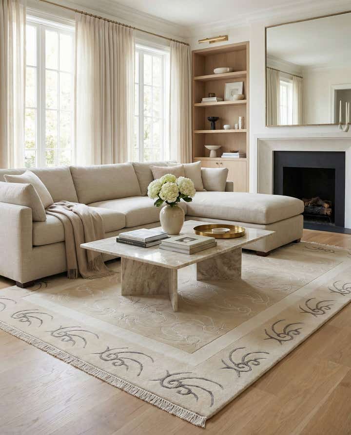 5' 7 x 7' 11 Hand Knotted Darya Wool Rug