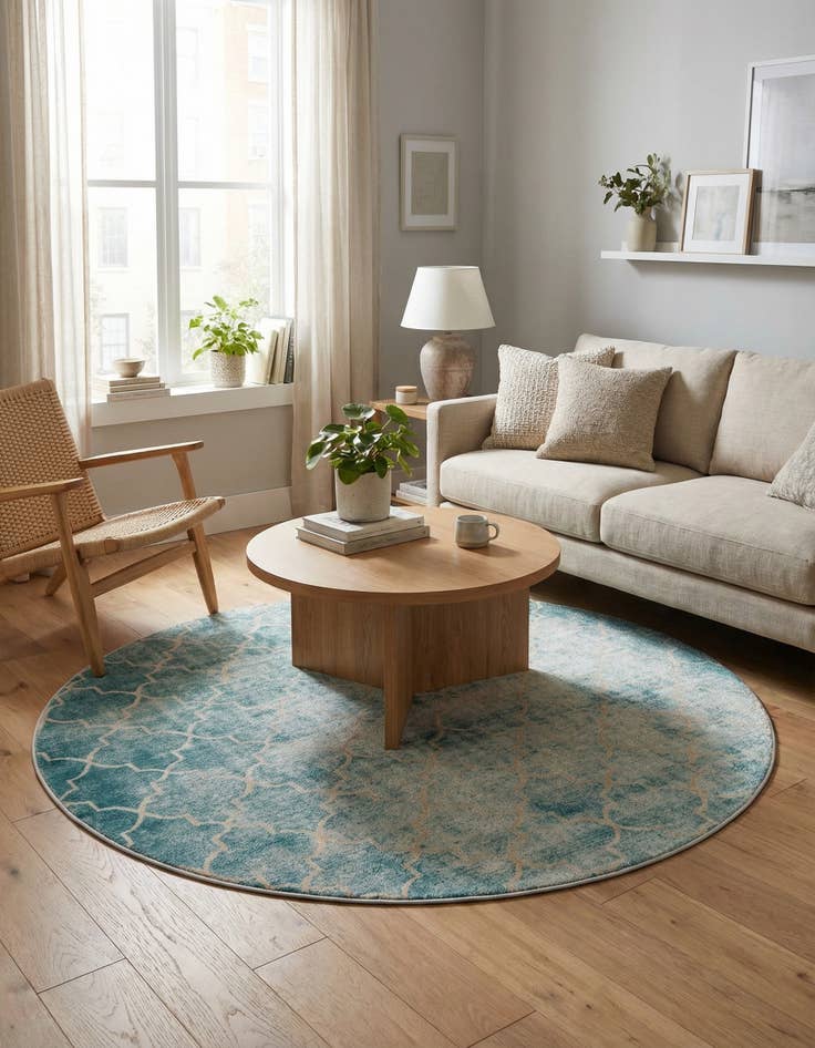 Detail image of 5' 3 x 5' 3 Uptown Lincoln Center Round Rug