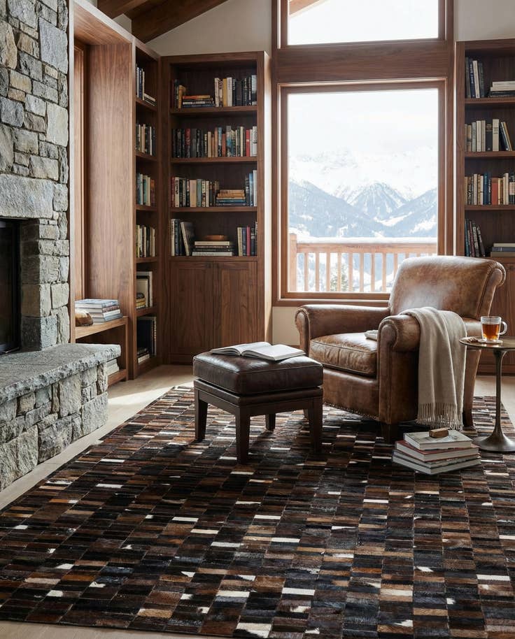 Detail image of 5' 2 x 7' 11 Cowhide - Patchwork Rug