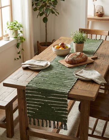 1' 2 x 4' 1 Hand Woven Chindi Cotton Table Runner Rug