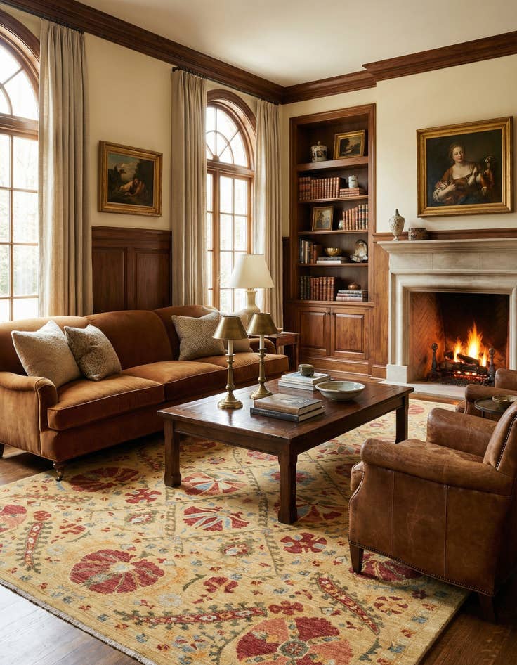 Detail image of 6' 10 x 10' 4  Hand Knotted Ariana Ziegler Oriental Rug