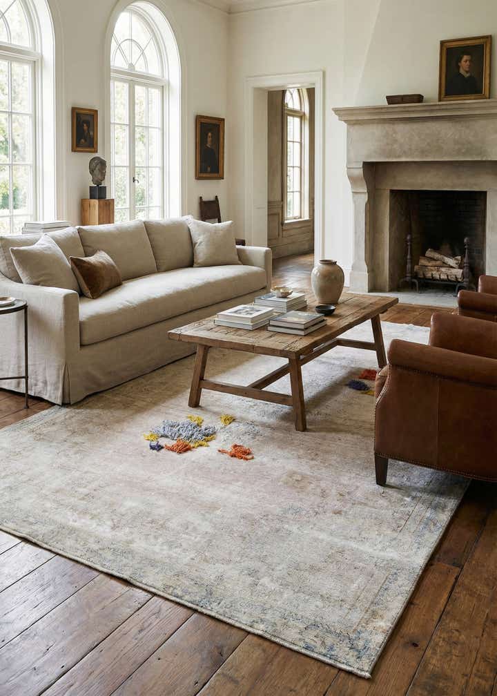 8' x 14' 3 Hand Knotted Ultra Vintage Persian Wool Rug