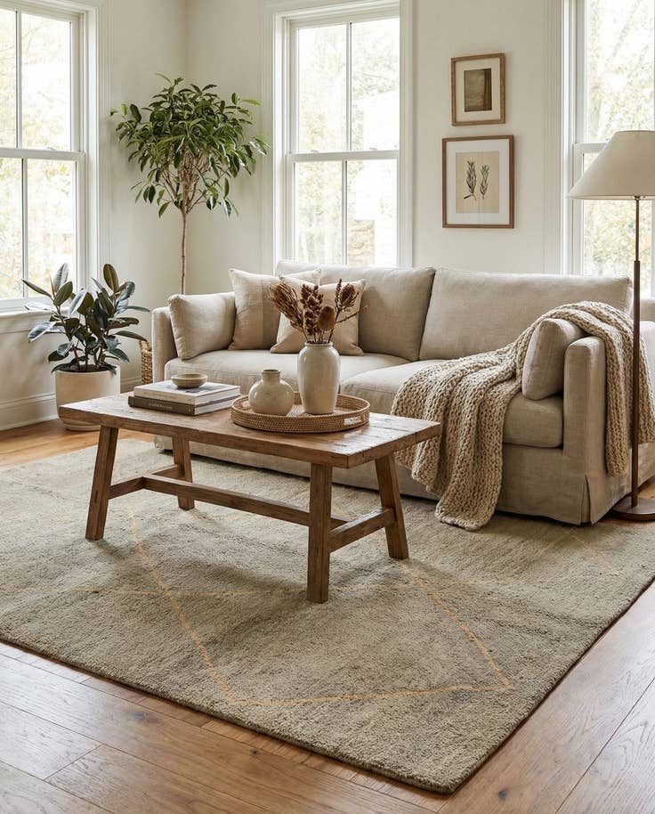 Detail image of 4' 8 x 6' 7 Hand Knotted Darya Wool Rug